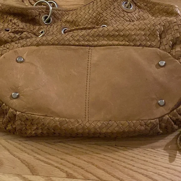 Elliot Lucca woven leather weave hobo bag brown tan - Picture 7 of 11